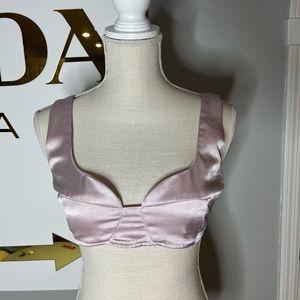 Misguided silk crop top